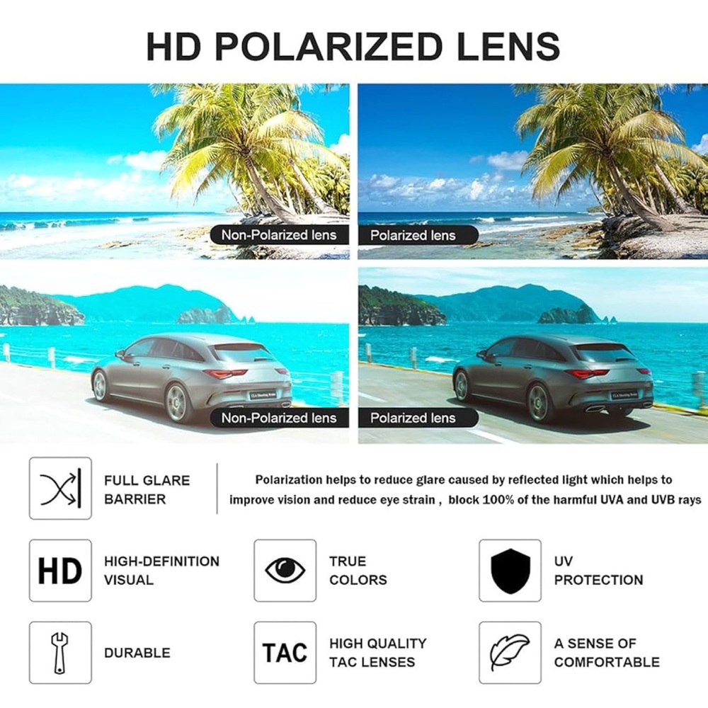 ☀️ New POLARIZED Gold Frame / Brown Lens Sunglasses 58mm - Picture 6 of 6